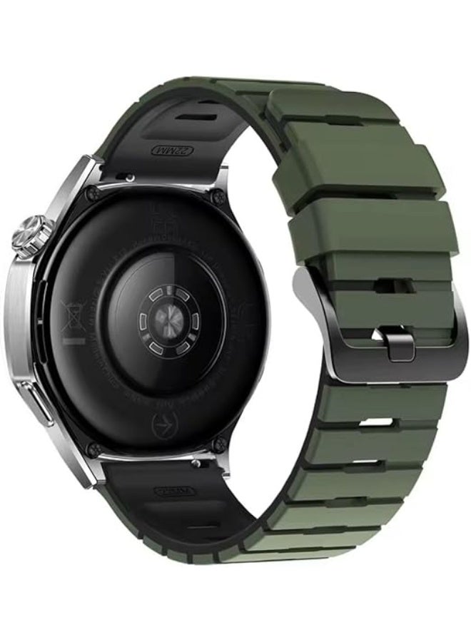 فكرة حزام سيليكون فاخر 22 مم لساعة Huawei Watch GT6 46 مم | GT6 Pro | GT5 46 مم | GT4 | GT2 GT3 46 مم | Watch 4/4 Pro | Watch 3/3 Pro | GT3 | GT3 Pro | GT Runner - Image 2